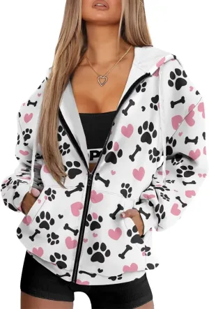 AFPANQZ Womens Athletic Hoodies Oversize Loose Zip Up Long Sleeve Crewneck Tops Soft Comfy Roundneck Pullovers Fall Outfit