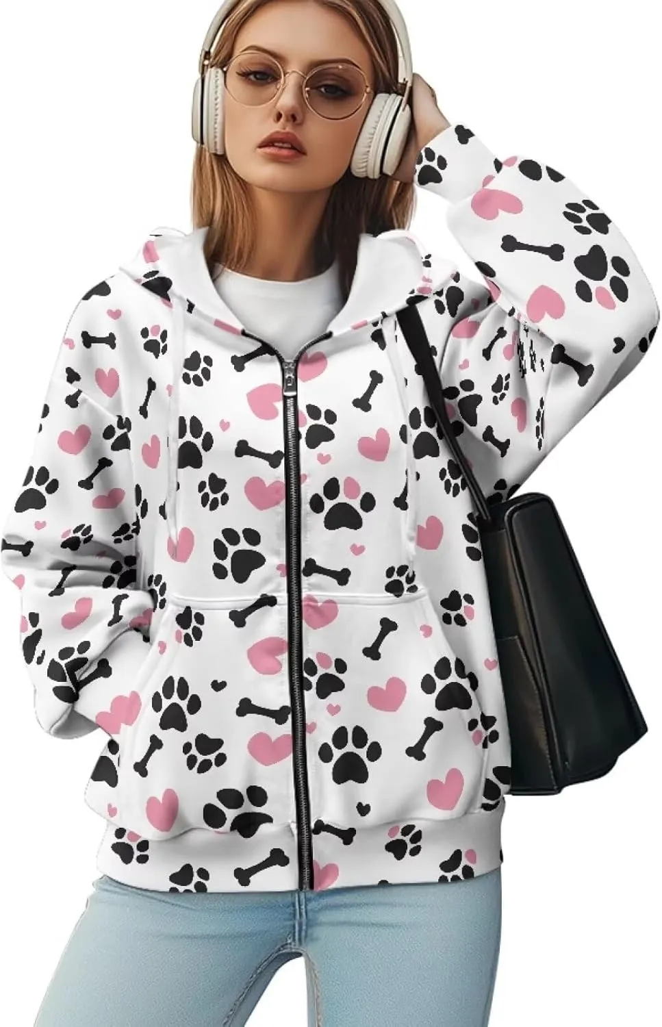 AFPANQZ Womens Athletic Hoodies Oversize Loose Zip Up Long Sleeve Crewneck Tops Soft Comfy Roundneck Pullovers Fall Outfit