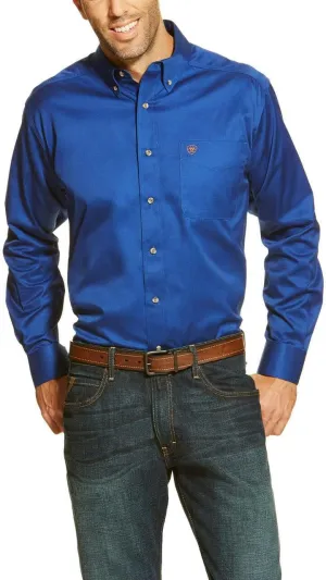 ARIAT Men's Solid Twill Fitted Shirt