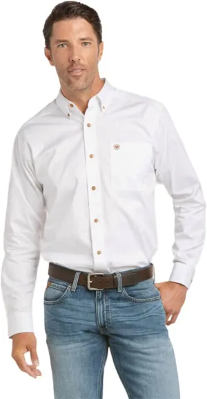 ARIAT Men's Solid Twill Fitted Shirt