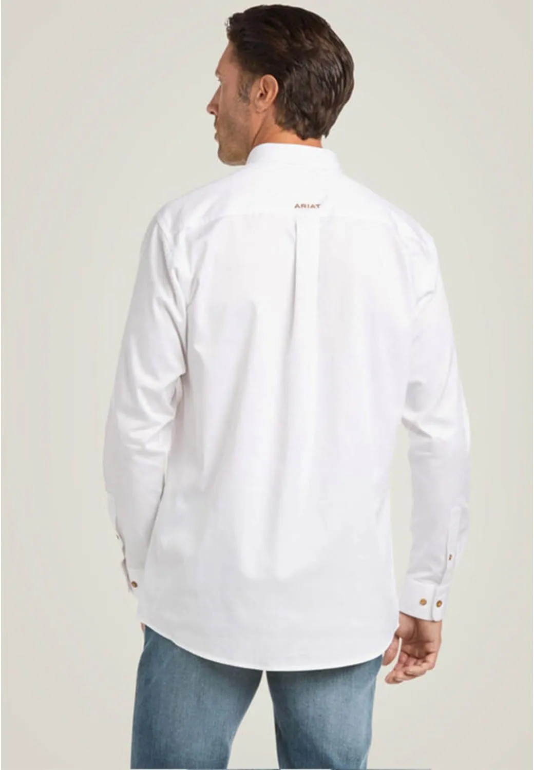 ARIAT Men's Solid Twill Fitted Shirt