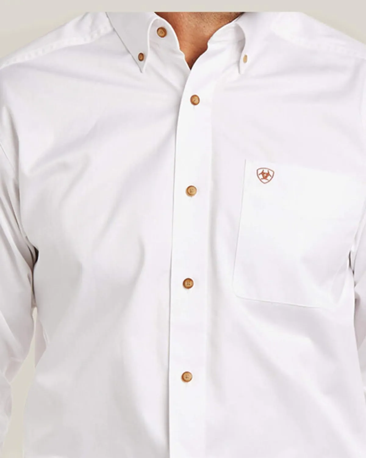 ARIAT Men's Solid Twill Fitted Shirt