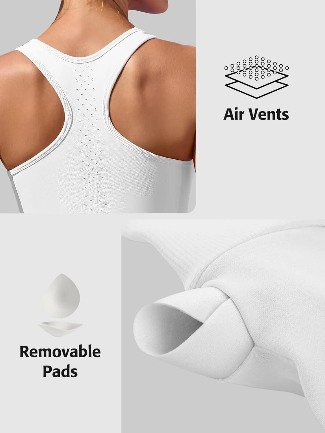 ATTRACO Womens Tank Tops Square Neck Fitted Sleeveless Shirts Seamless Ribbed Basic Top