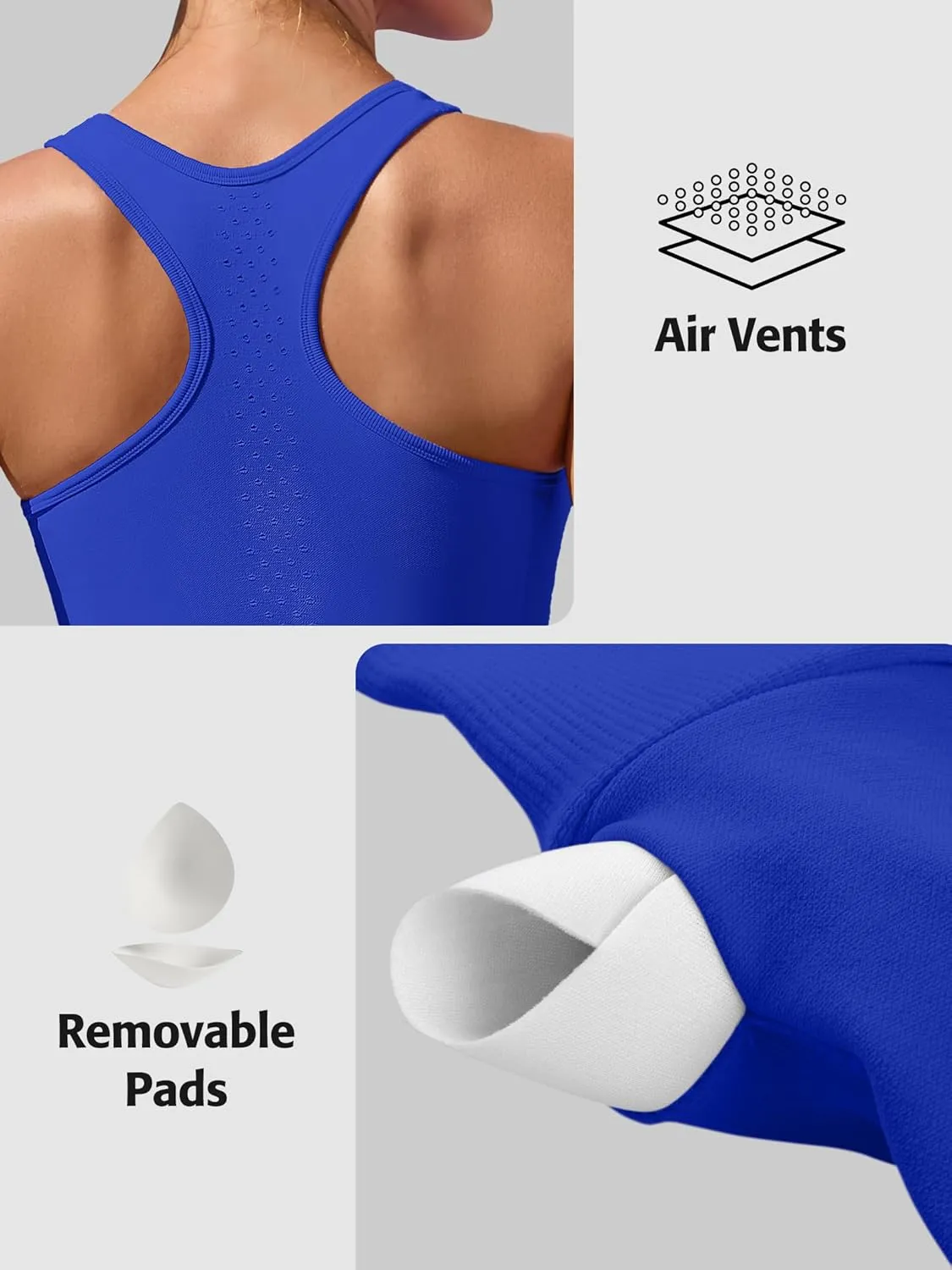 ATTRACO Womens Tank Tops Square Neck Fitted Sleeveless Shirts Seamless Ribbed Basic Top
