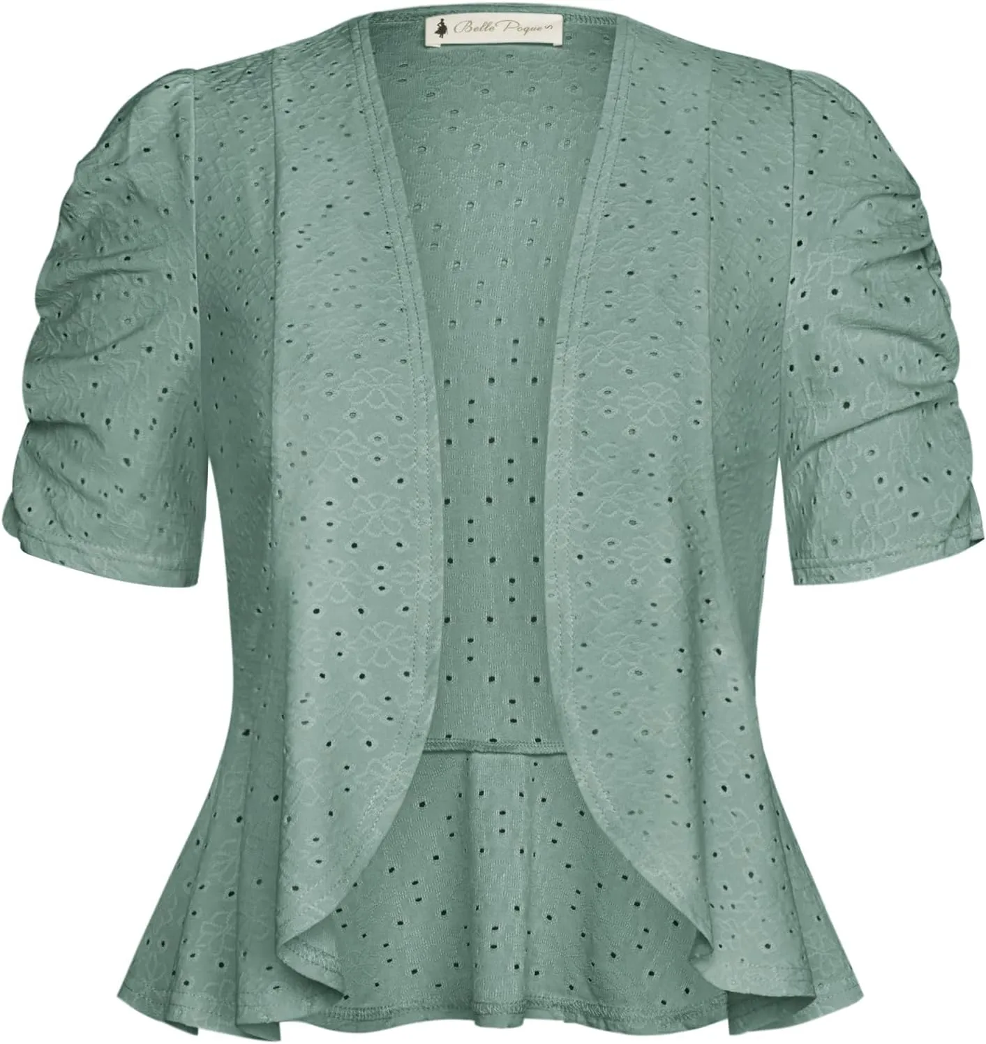 Belle Poque Women's 2025 Summer Bolero Shrug Lightweight Short Sleeve Cropped Open Front Cardigan for Dresses