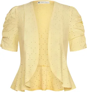 Belle Poque Women's 2025 Summer Bolero Shrug Lightweight Short Sleeve Cropped Open Front Cardigan for Dresses