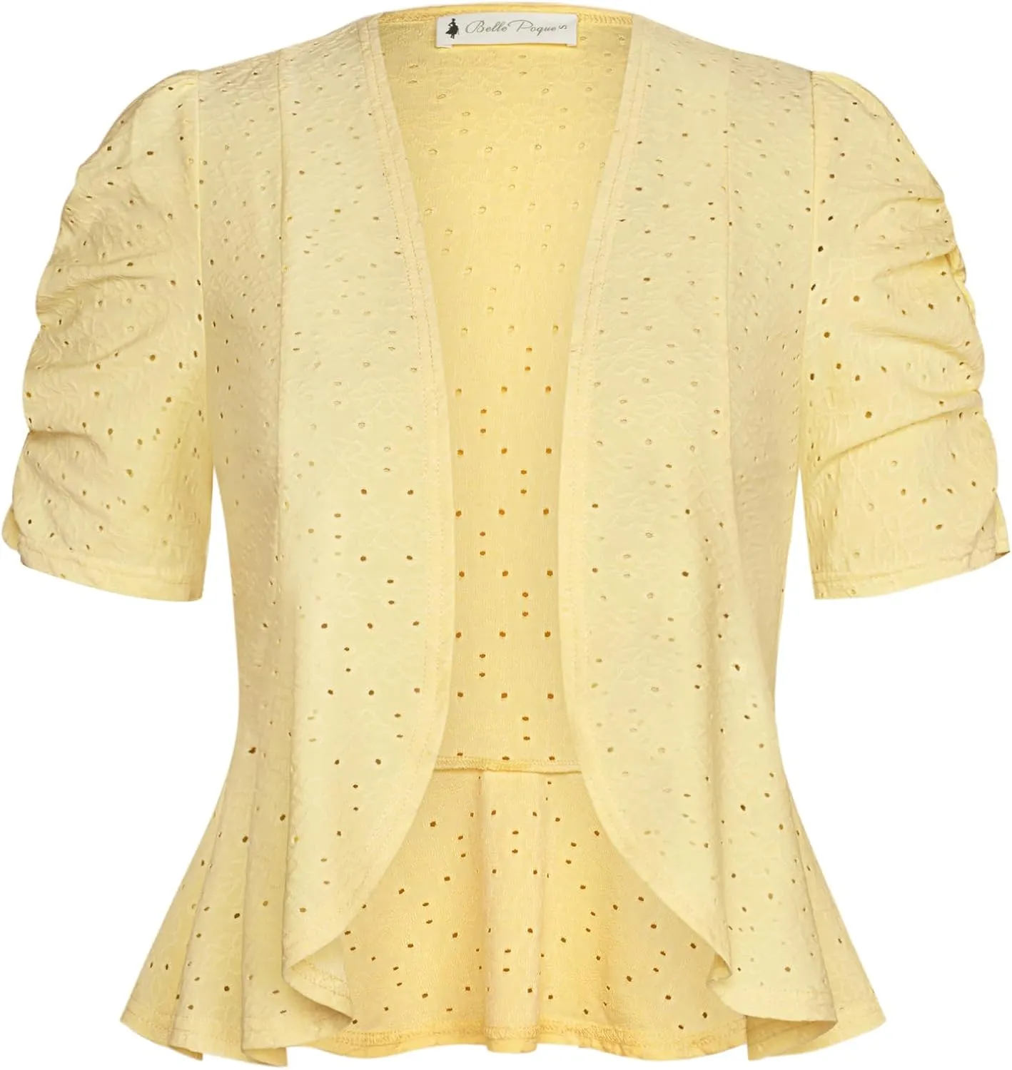 Belle Poque Women's 2025 Summer Bolero Shrug Lightweight Short Sleeve Cropped Open Front Cardigan for Dresses