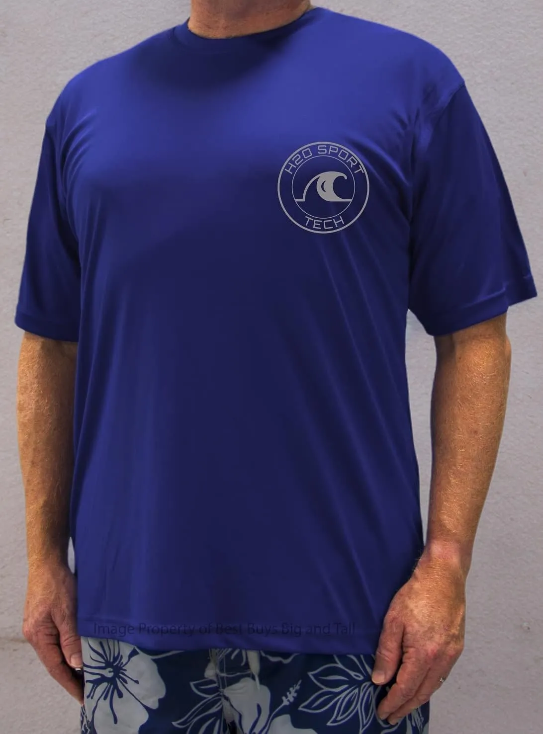 Big & Tall Men's Short Sleeve Swim Shirt - Loose Fit