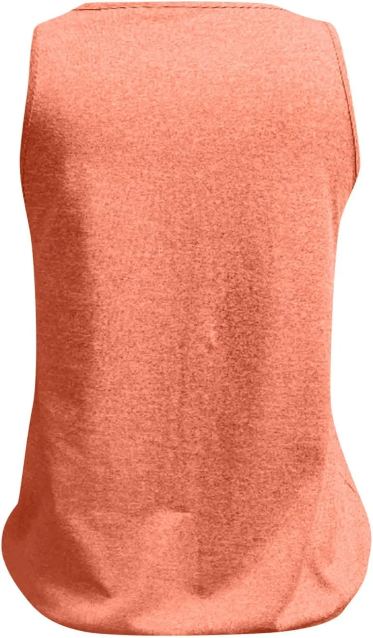 Binmer Womens Plus Size Tank Tops Summer Sleeveless V/Crewneck Pleated Front T-Shirts Casual Loose Fit Tunics Camis Vest