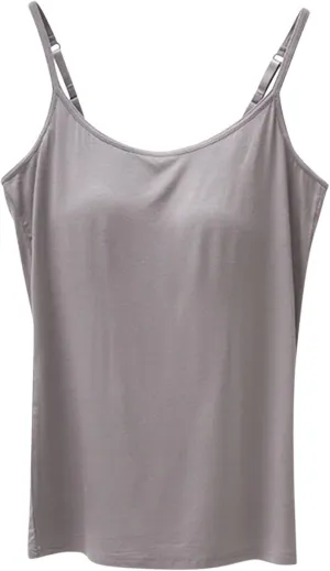 Black Spaghetti Strap Tank for Women Solid Color Crewneck Smooth Lightweight Basic Shirts Workout Athletic Tanks