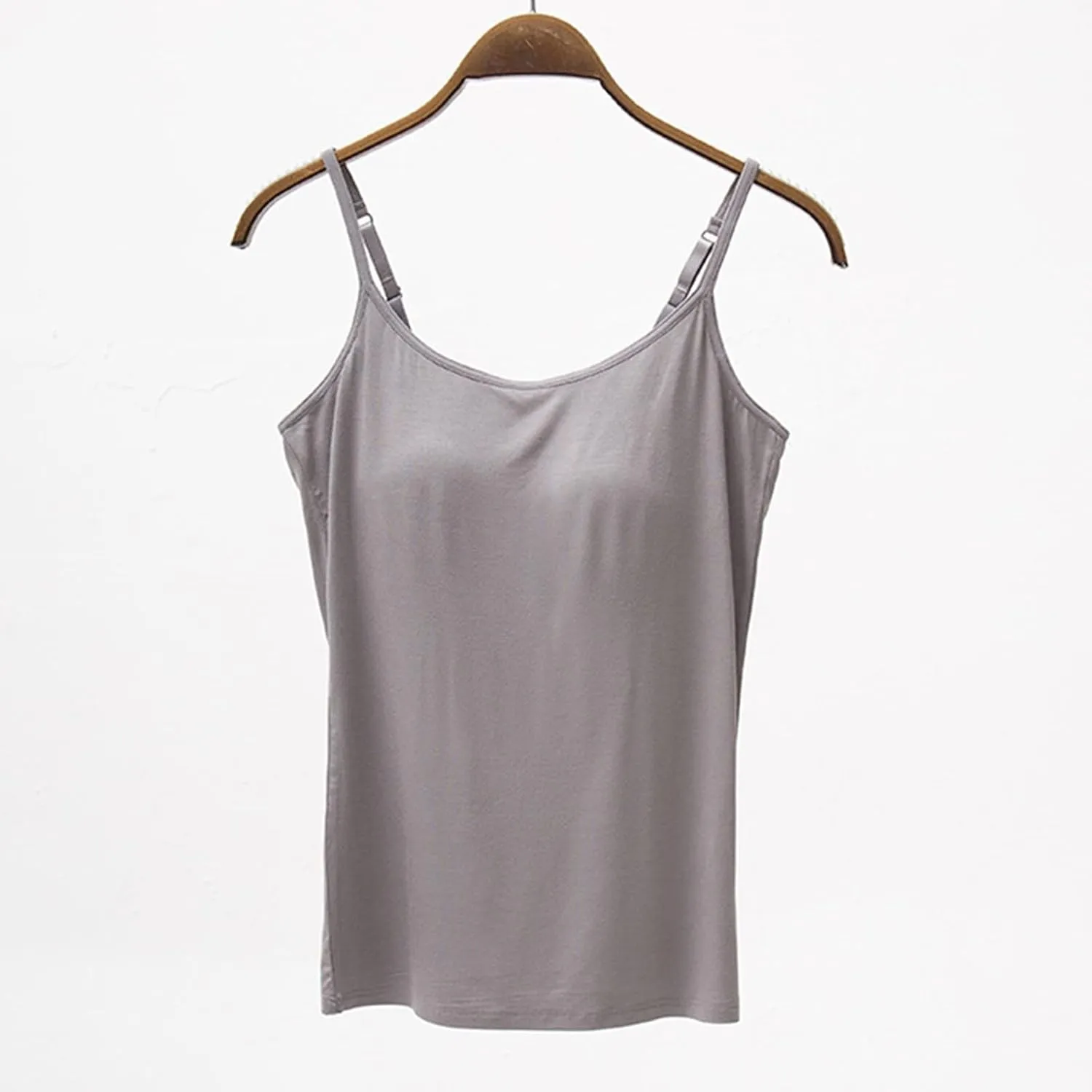 Black Spaghetti Strap Tank for Women Solid Color Crewneck Smooth Lightweight Basic Shirts Workout Athletic Tanks