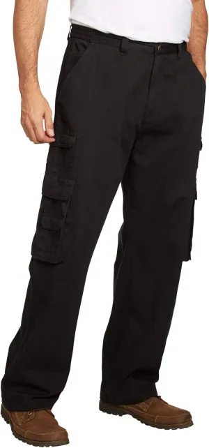 Boulder Creek by Kingsize Men's Big & Tall Ranger Side-Elastic Stacked Cargo Pocket Pants