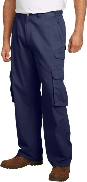 Boulder Creek by Kingsize Men's Big & Tall Ranger Side-Elastic Stacked Cargo Pocket Pants