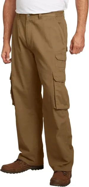Boulder Creek by Kingsize Men's Big & Tall Ranger Side-Elastic Stacked Cargo Pocket Pants