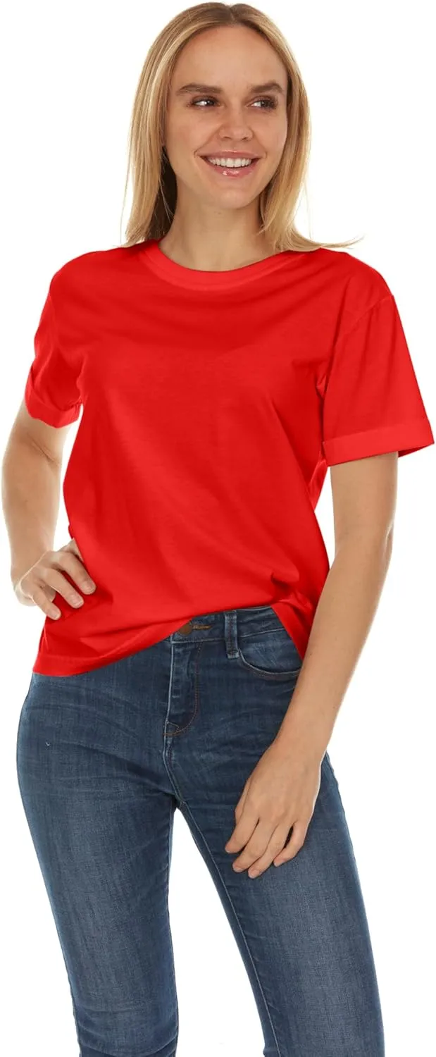 Brix Womens Loose Fit Tee - Shirts Crewneck Cotton Tees.