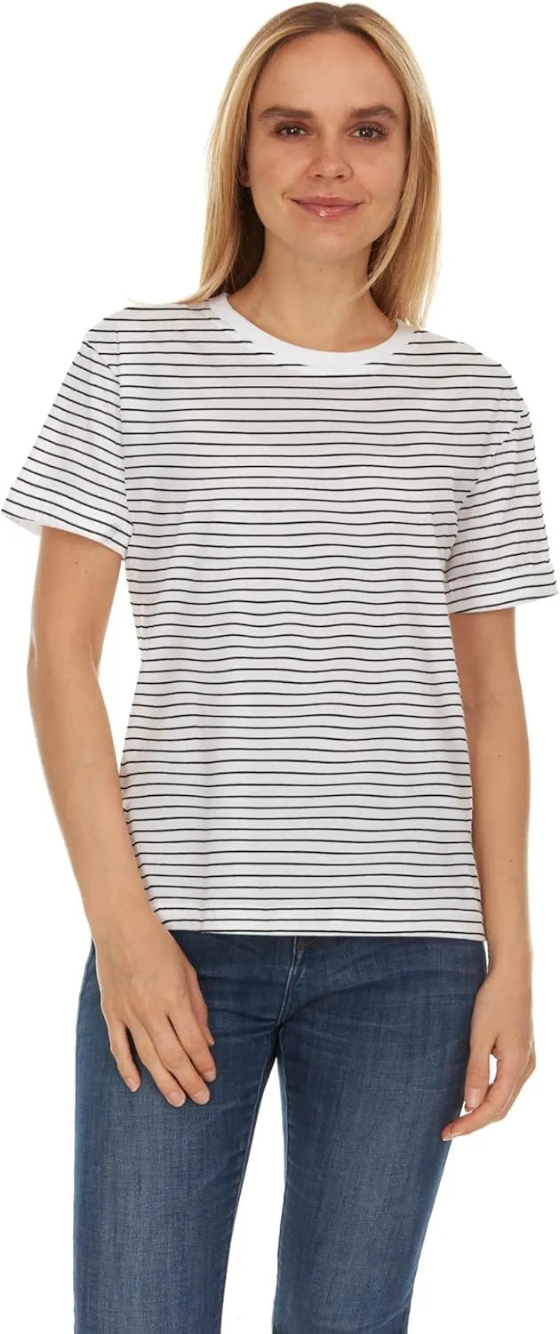 Brix Womens Loose Fit Tee - Shirts Crewneck Cotton Tees.