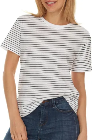 Brix Womens Loose Fit Tee - Shirts Crewneck Cotton Tees.