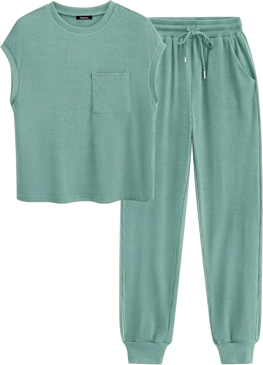 BTFBM Women's Two Piece Tracksuit Short Sleeve Tops Long Pants With Drawstring Outfits Jogger Sets