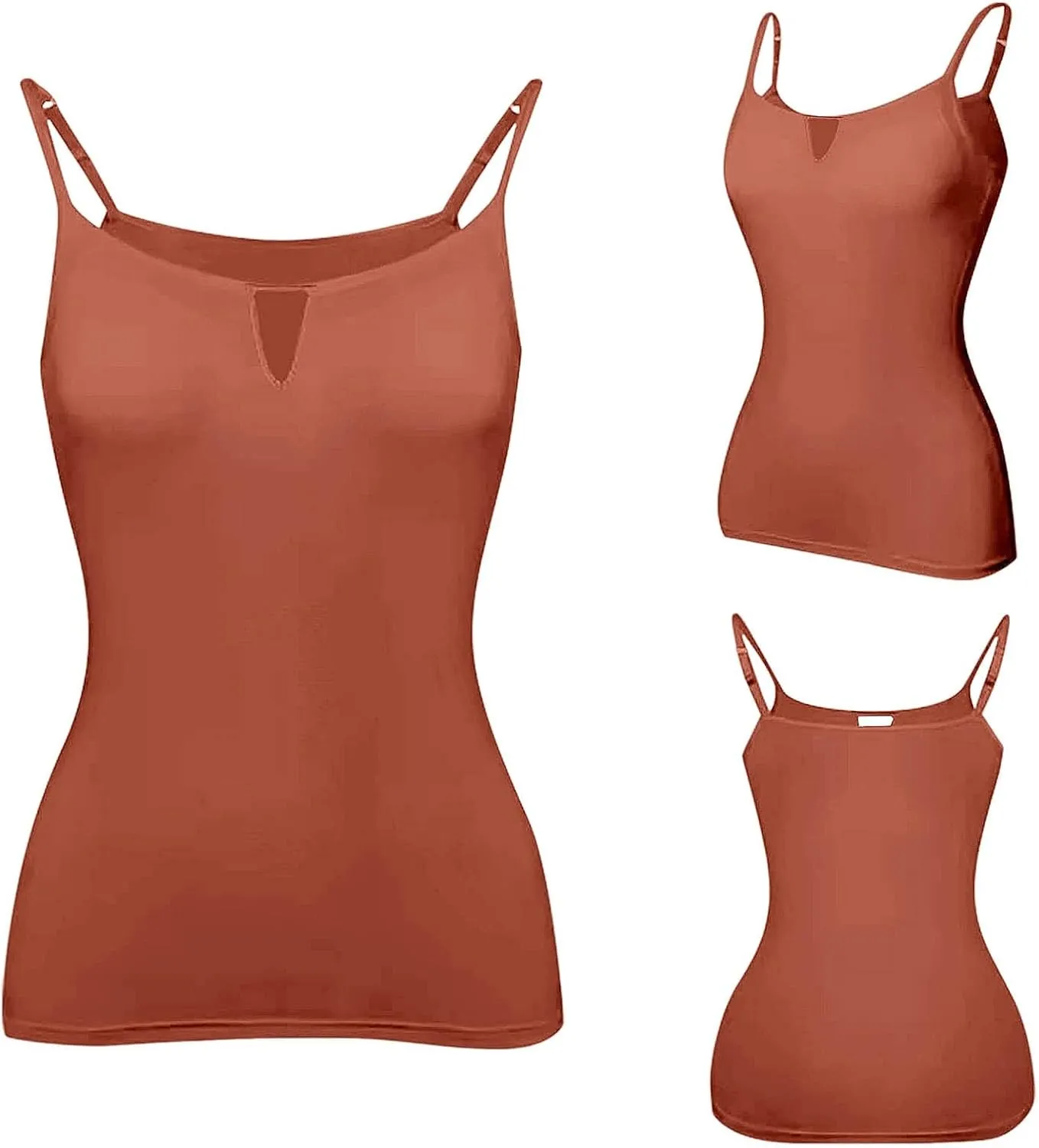 Built in Bras Tank Tops for Women 2025 Sexy Summer Sleeveless Beach Cami Plus Size Vacation Dressy Spaghetti Outfits
