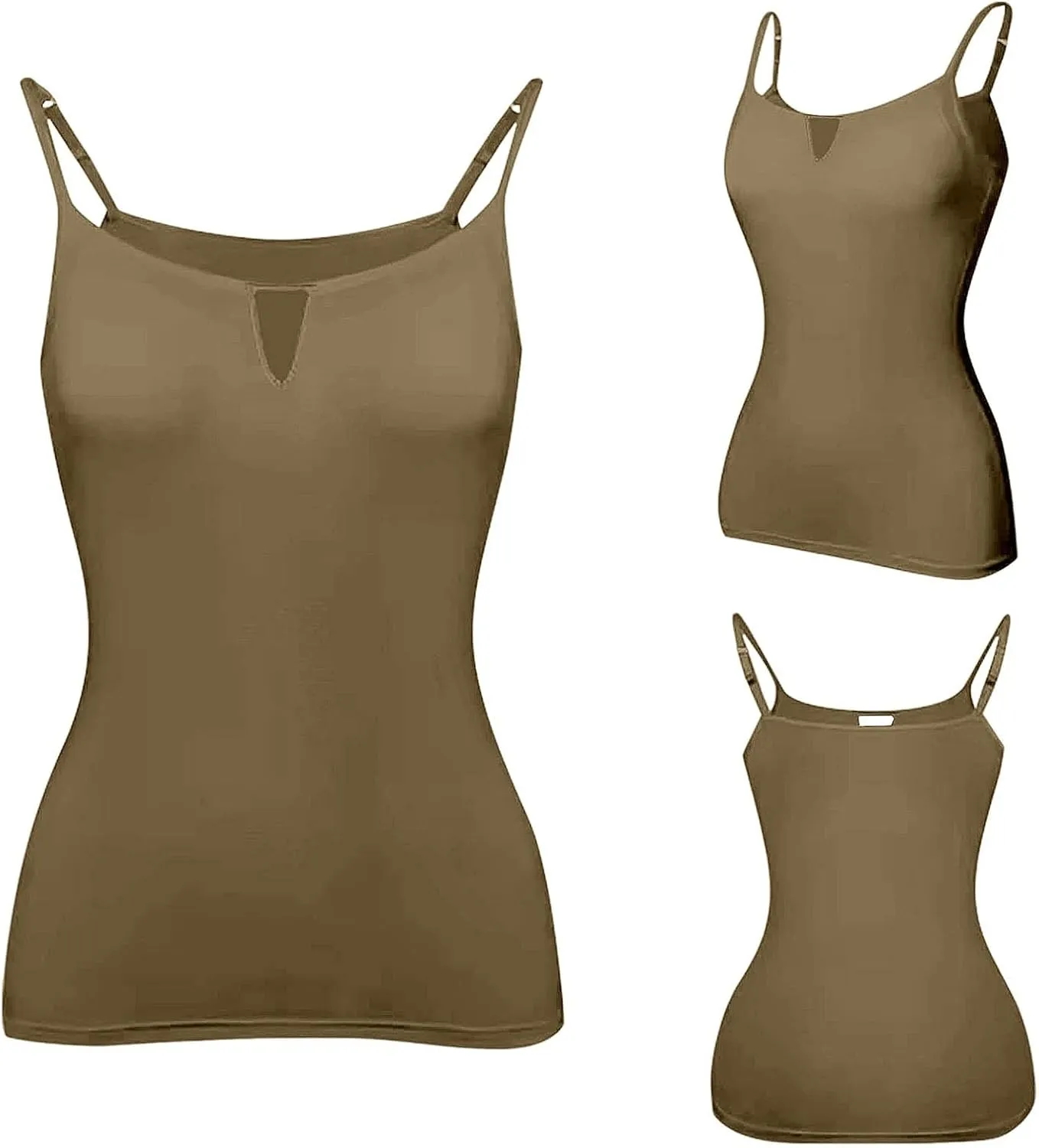 Built in Bras Tank Tops for Women 2025 Sexy Summer Sleeveless Beach Cami Plus Size Vacation Dressy Spaghetti Outfits