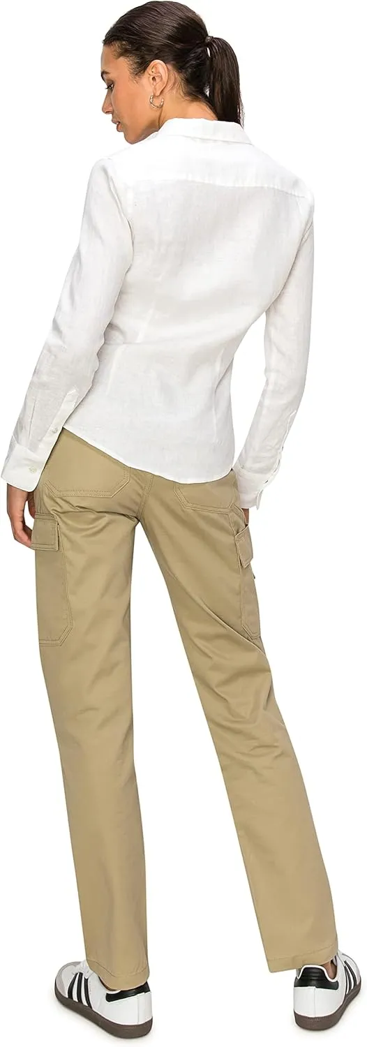 Cali1850 Women's Casual Linen Shirts – Classic Fit 100% Linen Long Sleeve Fitted Button Down Top Collared Blouse