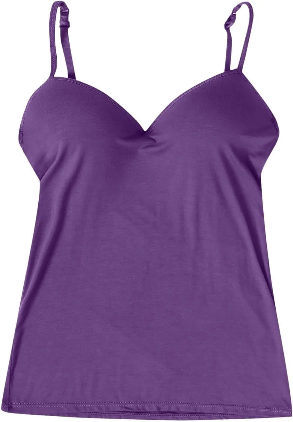 Camisole Tops for Women Built in Bra Slim Strap Ribbed Shelf Bra Tank Tops Athletic Yoga Padded Cami