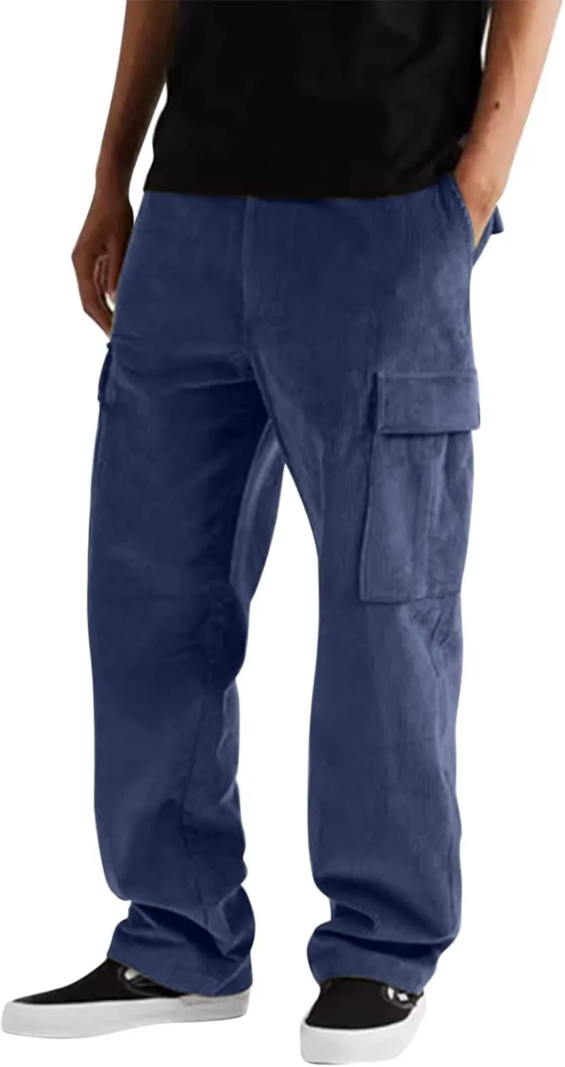 Cargo Pants for Men Relaxed Fit Mens Sweat Pants for Man Drawstring Sweatpants Athletic Pants for Mens Work Joggers