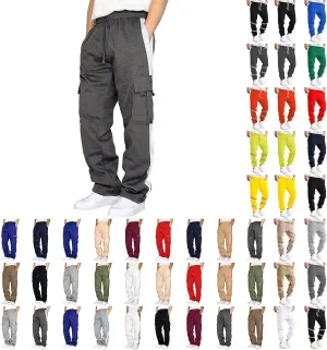 Cargo Sweatpants for Men Casual Pocket Sport Work Casual Trouser Pants Trousers Stretch Waist Cargo Pants