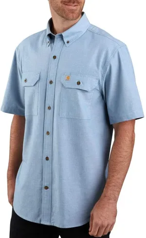 Carhartt Men's Loose Fit Midweight Chambray Short Sleeve Shirt