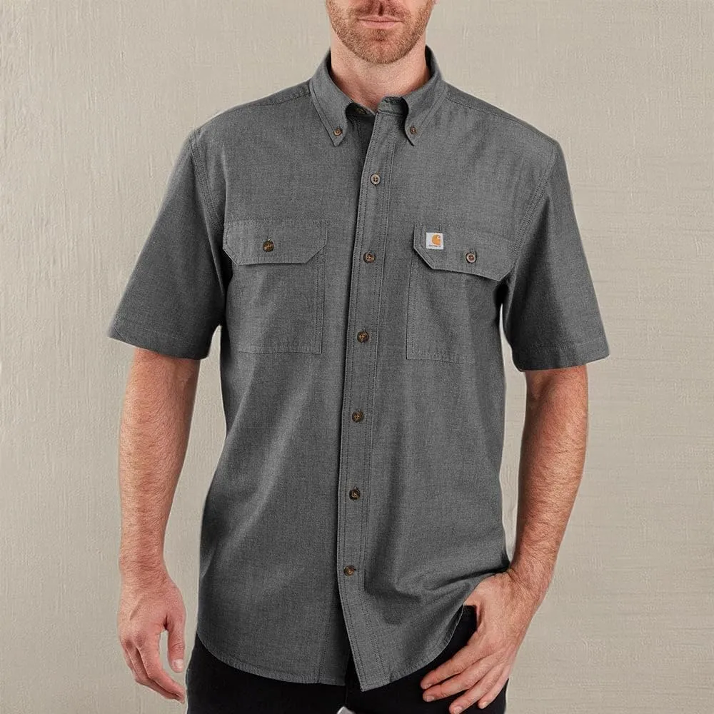 Carhartt Men's Loose Fit Midweight Chambray Short Sleeve Shirt