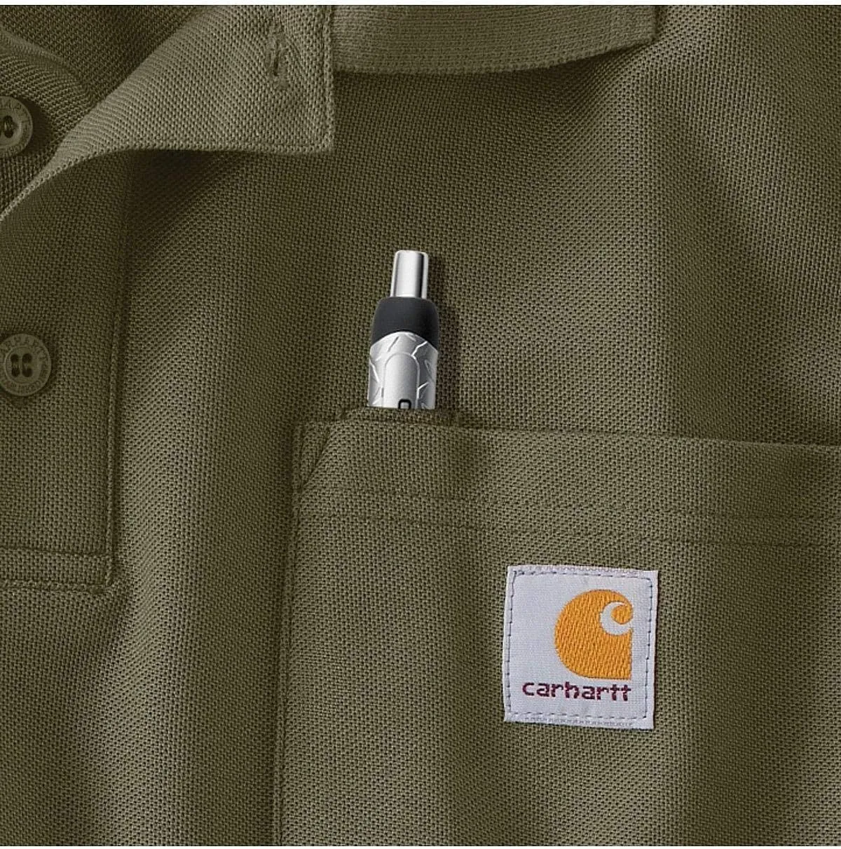 Carhartt Men's Loose Fit Midweight Short-Sleeve Pocket Polo