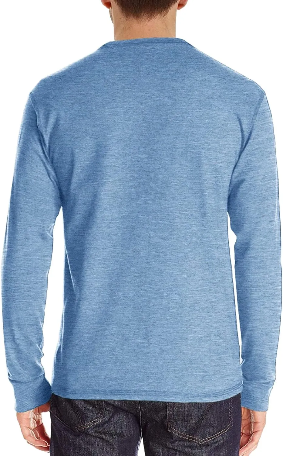 Casual Henley Shirt for Men Lightweight Fitted Long Sleeve Cotton Polo Shirts Breathable Bussiness Work Golf Tee Top