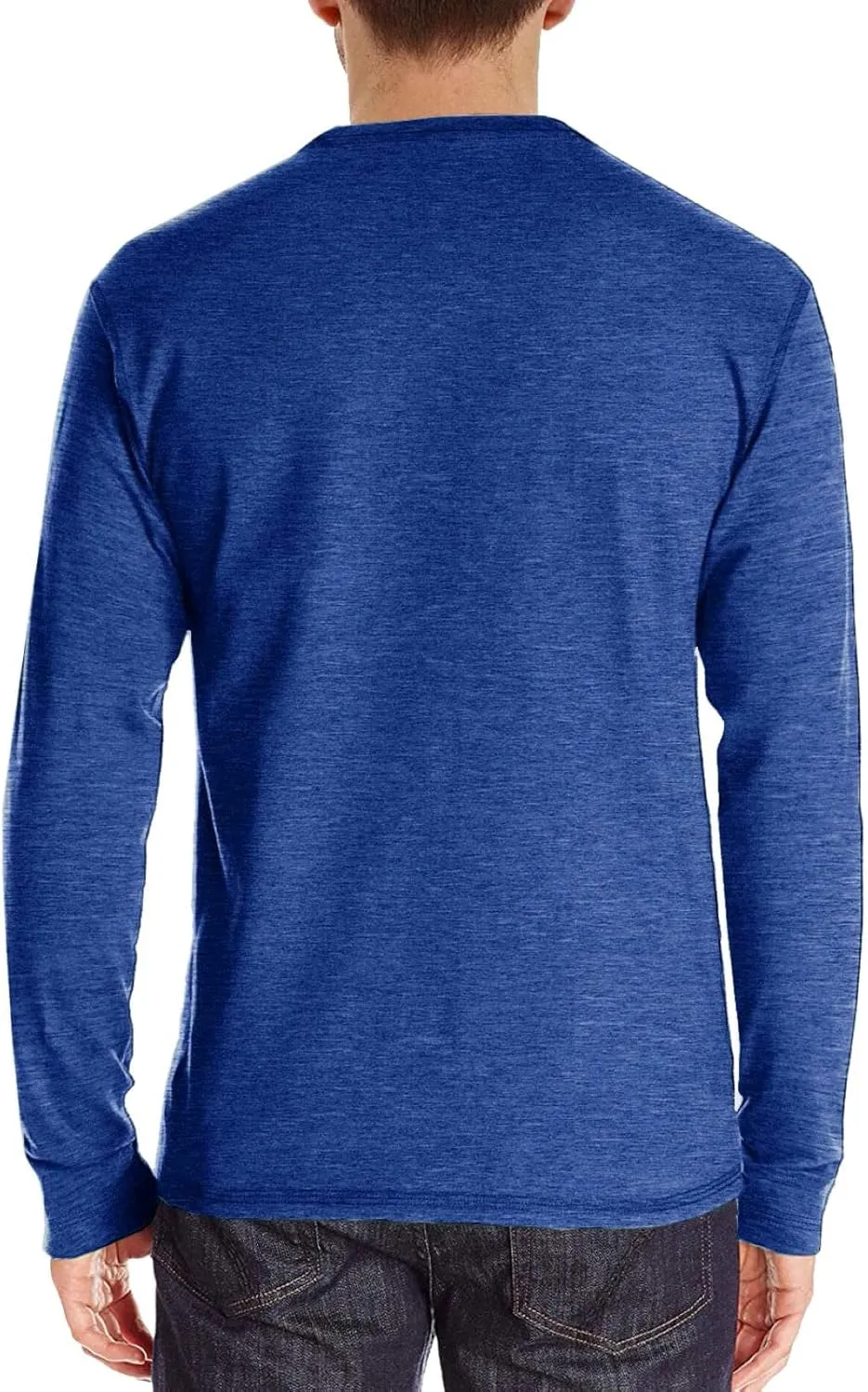 Casual Henley Shirt for Men Lightweight Fitted Long Sleeve Cotton Polo Shirts Breathable Bussiness Work Golf Tee Top