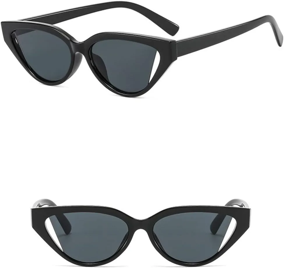Cat Eye Sunglasses Frame Women Cateye Vintage Eyeglasses Ladies Retro Triangle Glasses Uv400