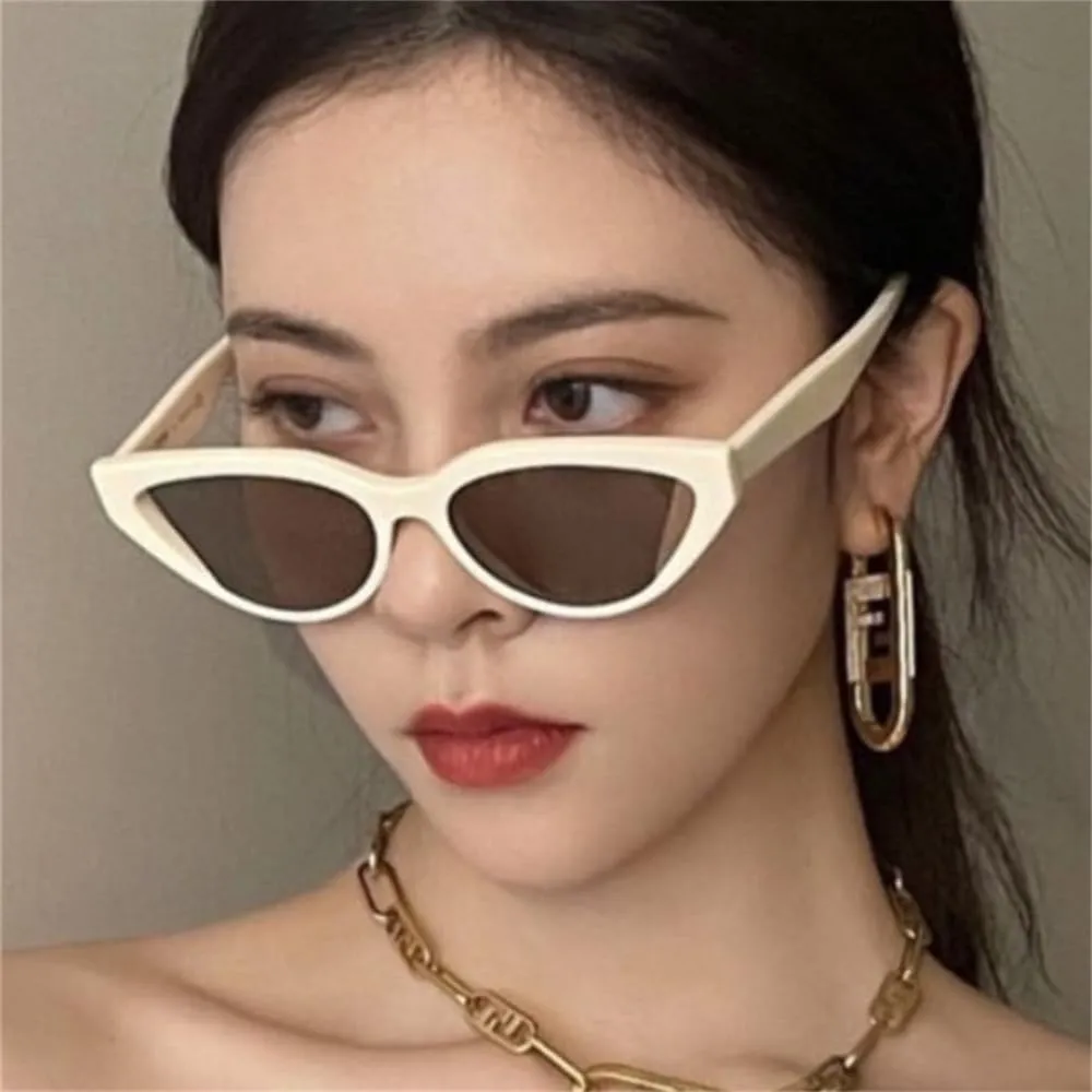 Cat Eye Sunglasses Frame Women Cateye Vintage Eyeglasses Ladies Retro Triangle Glasses Uv400