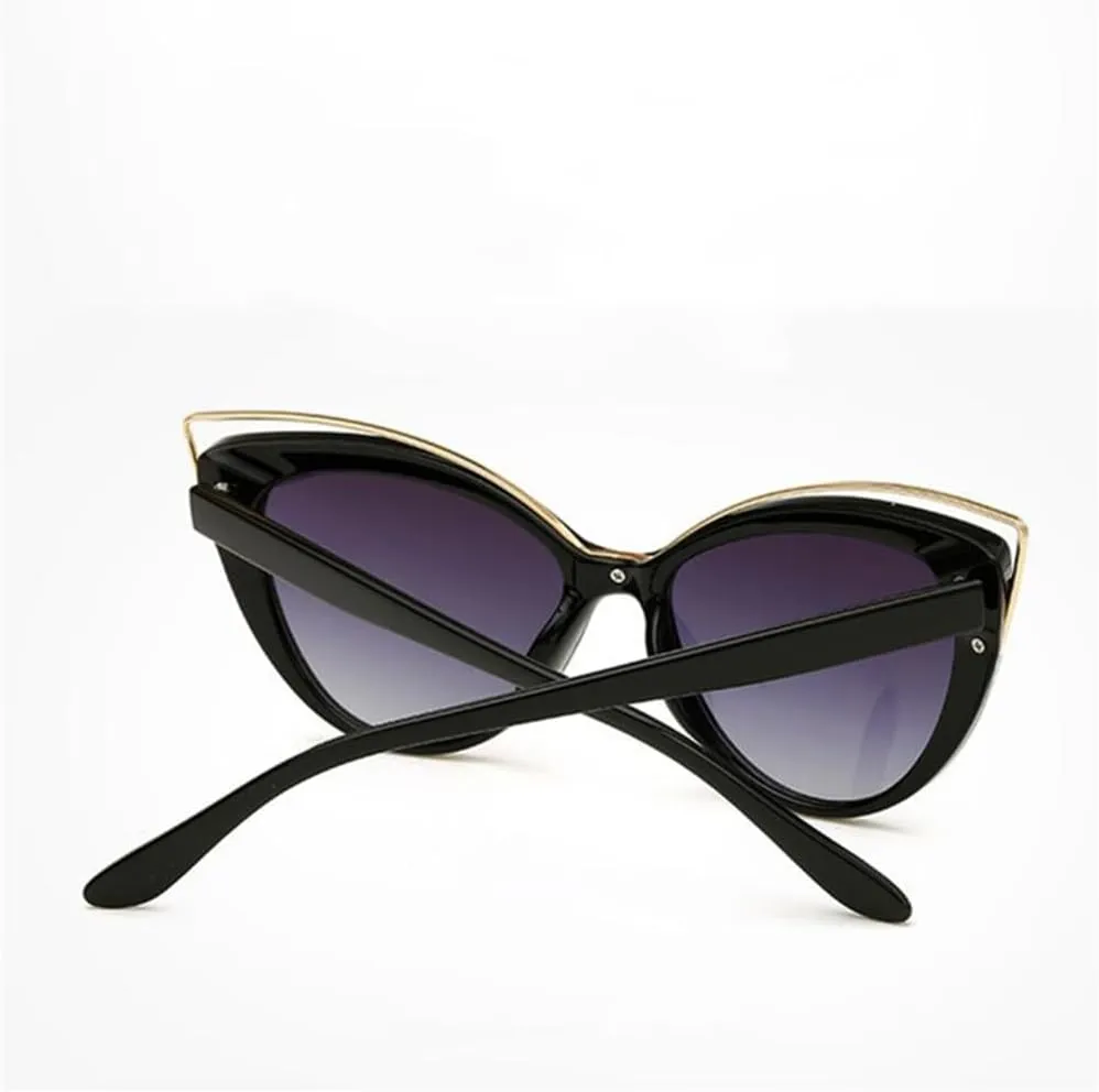 Cat Eye Sunglasses Woman Vintage Butterfly Mirror Sun Glasses Female Retro Eyeglasses