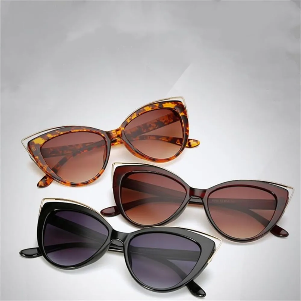 Cat Eye Sunglasses Woman Vintage Butterfly Mirror Sun Glasses Female Retro Eyeglasses