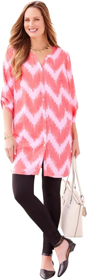 Catherines Women's Plus Size Uptown Tunic Blouse