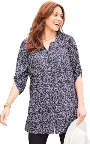 Catherines Women's Plus Size Uptown Tunic Blouse