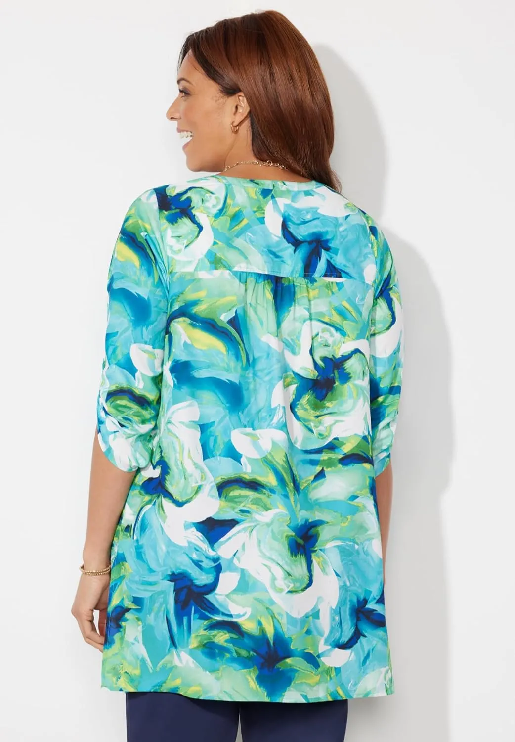 Catherines Women's Plus Size Uptown Tunic Blouse