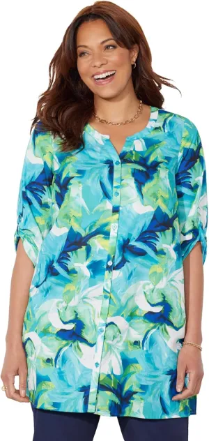 Catherines Women's Plus Size Uptown Tunic Blouse