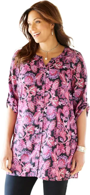 Catherines Women's Plus Size Uptown Tunic Blouse