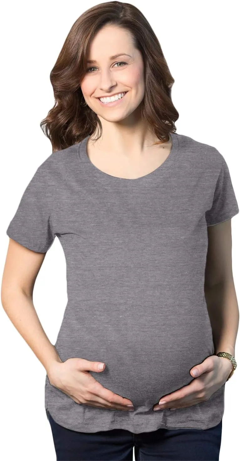 Comfortable Womens Maternity Shirts Blank Pregnancy Shirts Plain Fitted Tees