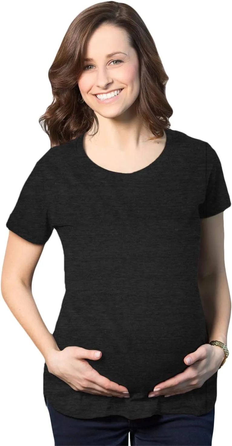 Comfortable Womens Maternity Shirts Blank Pregnancy Shirts Plain Fitted Tees