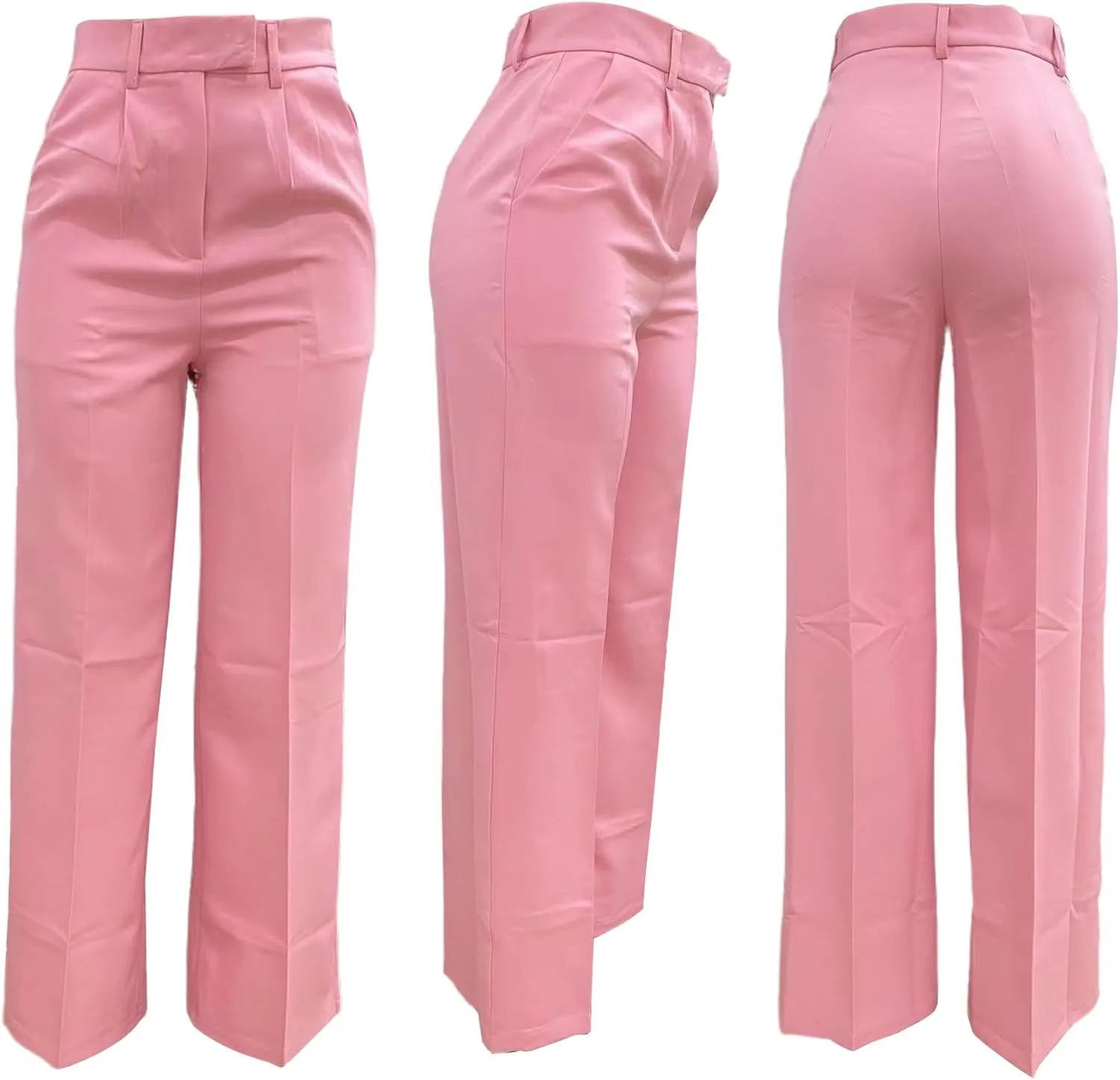 Famnbro Womens Dress Pants Slacks High Waisted Wide Leg Yoga Business Work Pants Trousers