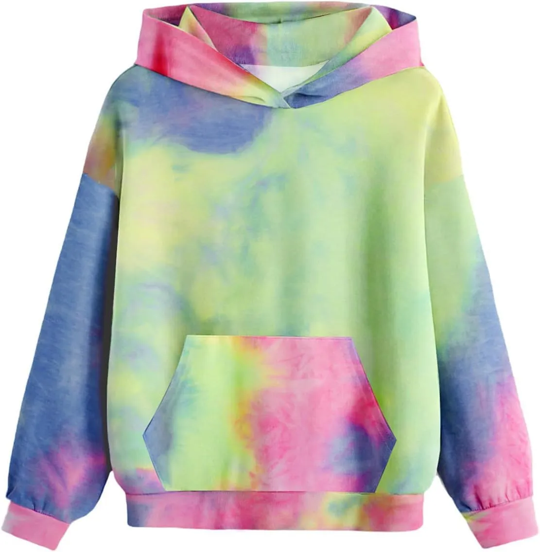Girls Tie Dye Hoodies Trendy 2024 Loose Casual Long Sleeve Pullovers Unisex Boys Hooded Sweatshirt With Pockets