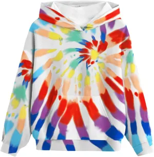 Girls Tie Dye Hoodies Trendy 2024 Loose Casual Long Sleeve Pullovers Unisex Boys Hooded Sweatshirt With Pockets