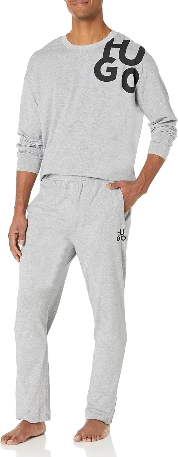 HUGO Men's Stacked Logo Pajama Set