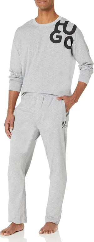 HUGO Men's Stacked Logo Pajama Set