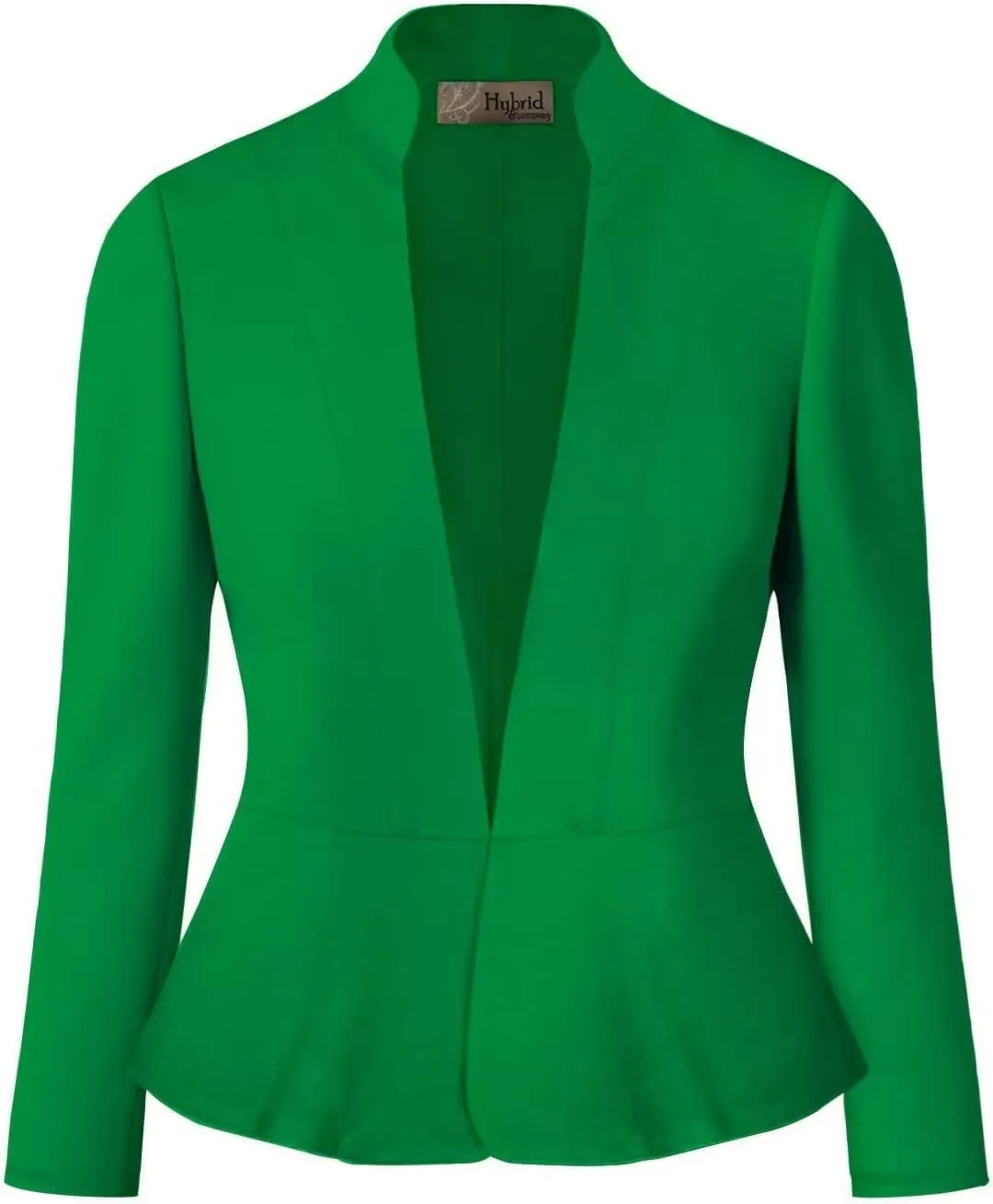 Hybrid & Company Women's Casual Work Office Elegant Open Front Premium Nylon Blazer Jacket